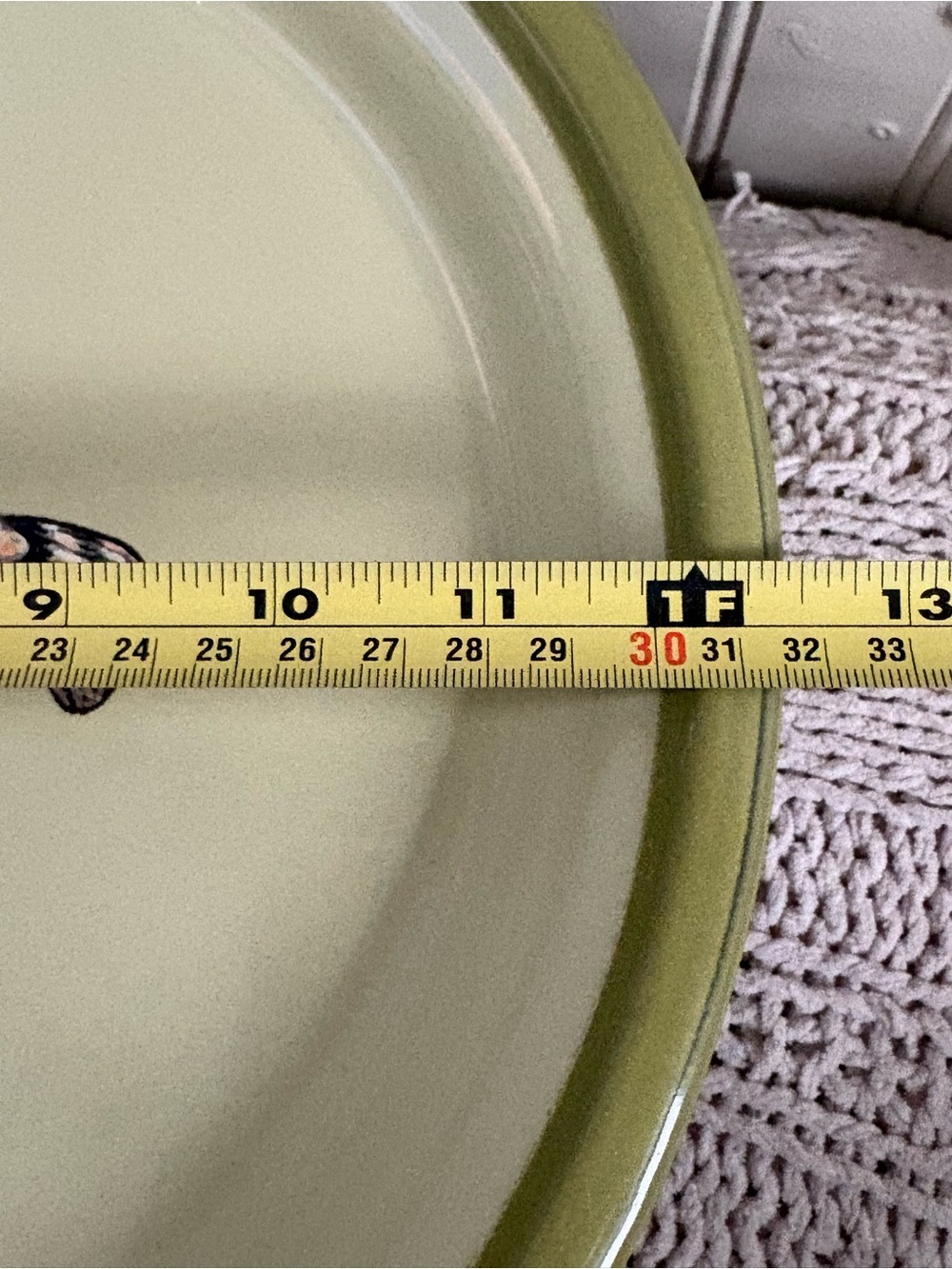 Marble Canyon Enamelware Large Trout Plate/Serving Platter Green 12.5” Diameter - Picture 11 of 11